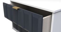 Ready Assembled 2 U Metro 2 Drawer Side Table (Ready Assembled) in Dark Blue - thumbnail 5