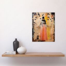 "Artery8 The Bird Queen By Shannon Blacksmith Woman Portrait Raven Blackbirds Emo Unframed Wall Art Print Poster Home Decor Premium - Size: W12"" x H16""" - thumbnail 4