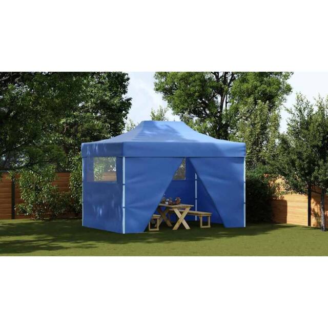 Berkfield Home Professional Folding Party Tent with 4 Sidewalls 3x4 m Steel Blue - image 1