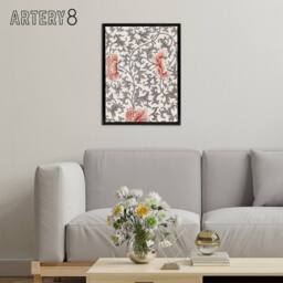 "Artery8 Owen Jones Ornamental Flower Filigree Pattern Framed Canvas Art Print in White - Size: W12"" x H16""" - thumbnail 3