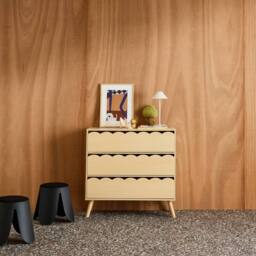 sweeek Wood-effect children's chest of 3 drawers in Beige - thumbnail 3