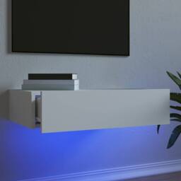 Berkfield Home TV Cabinet with LED Lights White 60x35x15.5 cm - thumbnail 2