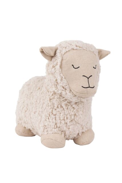 Paoletti Sheep Boucle Fleece Novelty Door Stop in White - image 1