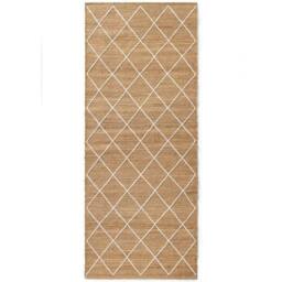 THE RUGS Kunu Jute Rug Handwoven Natural Diamond Design Durable & Stylish in Beige - Size: 80 cm x 150 cm - thumbnail 9