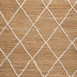 THE RUGS Kunu Jute Rug Handwoven Natural Diamond Design Durable & Stylish in Beige - Size: 80 cm x 150 cm - thumbnail 2