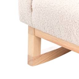 Wyld and Coco Kids HighBack Rocking Chair - Light Beige Bouclé Rubberwood Rockers - thumbnail 9