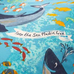 Happy Linen Company Kids Ocean Friends Sealife Reversible Duvet Cover Quilt Bedding Set in Blue - Size: Toddler - thumbnail 5