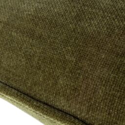 Yard Heavy Chenille Woven Piped Cushion in Olive - Size: 50 cm x 50 cm - thumbnail 4