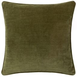 Yard Heavy Chenille Woven Piped Cushion in Olive - Size: 50 cm x 50 cm - thumbnail 2