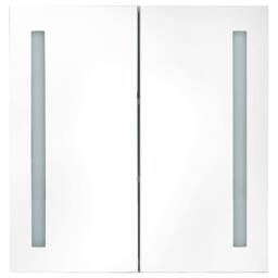 Berkfield Home LED Bathroom Mirror Cabinet Shining White 62x14x60 cm - Size: 62 x 14 x 60 cm - thumbnail 4