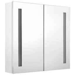 Berkfield Home LED Bathroom Mirror Cabinet Shining White 62x14x60 cm - Size: 62 x 14 x 60 cm - thumbnail 3