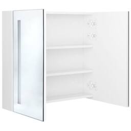 Berkfield Home LED Bathroom Mirror Cabinet Shining White 62x14x60 cm - Size: 62 x 14 x 60 cm - thumbnail 5