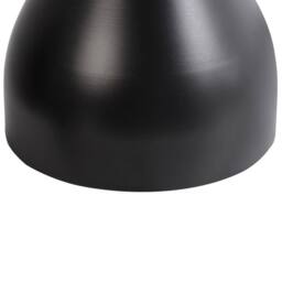Wyld and Coco Sculptural Side Table 50cm White Sintered Stone Top Black Metal - thumbnail 5