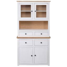 Berkfield Home Highboard White 93x40.5x180 cm Solid Pine Panama Range - thumbnail 1