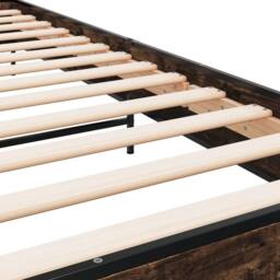 Berkfield Home Durable Bed Frame without Mattress Smoked Oak 90x200 cm in Brown - thumbnail 7