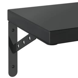 Berkfield Home Wall Shelves 2 pcs 75x23.5 cm Black Stainless Steel - thumbnail 8