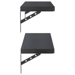 Berkfield Home Wall Shelves 2 pcs 75x23.5 cm Black Stainless Steel - thumbnail 6
