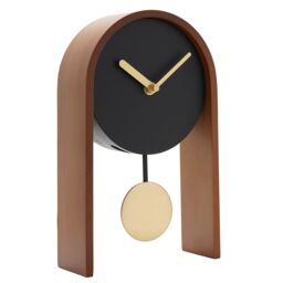 Interval Pendulum Wooden Desk Clock - Black & Gold - thumbnail 2