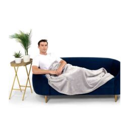 Brand Lab Fleece Blanket in Silver - thumbnail 2