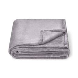 Brand Lab Fleece Blanket in Silver - thumbnail 1