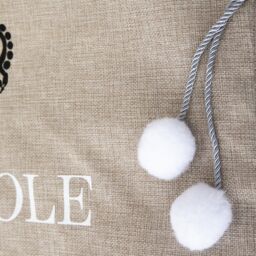 Shatchi North Pole Express Beige Hessian Sack Perfect for Holiday Gifts & Surprises - thumbnail 4