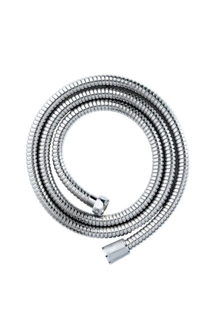 Showerdrape Double Spiral Stainless Steel Chrome Shower Hose 1.5M X 8Mm in Silver - image 1