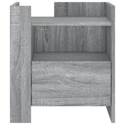 Berkfield Home Bedside Cabinet Grey Sonoma 45x50x50 cm Engineered Wood - Size: 45 x 50 x 50 cm - thumbnail 4