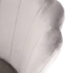 Genesis Freya Velvet Accent Chair Petal Back Plush Upholstered Modern Chair in Taupe - Size: 1 Seater - thumbnail 2