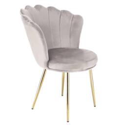 Genesis Freya Velvet Accent Chair Petal Back Plush Upholstered Modern Chair in Taupe - Size: 1 Seater - thumbnail 7