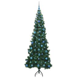 Berkfield Home Corner Artificial Christmas Tree Green 210 cm PVC & Metal - thumbnail 4