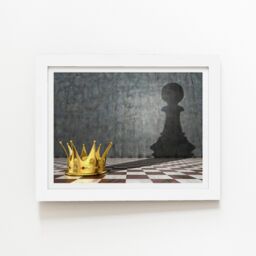 "Warren Reed - Designer Deception - Crown Framed Art Print in White - Size: W12"" x H16""" - thumbnail 2