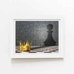 "Warren Reed - Designer Deception - Crown Framed Art Print in White - Size: W12"" x H16""" - thumbnail 1