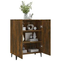 Berkfield Home Sideboard Smoked Oak 70x34x90 cm Engineered Wood in Brown - Size: 70 x 34 x 90 cm - thumbnail 7