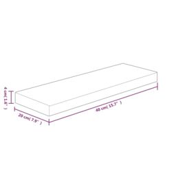Berkfield Home Shelf Board 40x20x4 cm Untreated Solid Wood Oak in Brown - Size: 40 x 20 x 4 cm - thumbnail 4