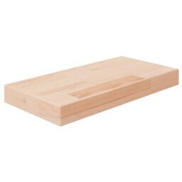 Berkfield Home Shelf Board 40x20x4 cm Untreated Solid Wood Oak in Brown - Size: 40 x 20 x 4 cm