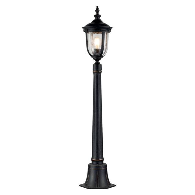Netlighting Cleveland Outdoor Bollard Weathered Bronze IP44 in Black - image 1
