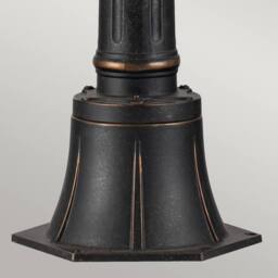 Netlighting Cleveland Outdoor Bollard Weathered Bronze IP44 in Black - thumbnail 2