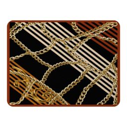 Benjamin Tate Design Chains & Stripes Blanket in Natural - Size: 120 cm x 150 cm - thumbnail 1