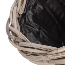 Red Hamper Rattan Tapered Rattan Round Planter with Plastic Lining in Brown - Size: Large - thumbnail 4