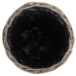 Red Hamper Rattan Tapered Rattan Round Planter with Plastic Lining in Brown - Size: Large - thumbnail 3