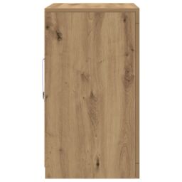 Berkfield Home Sideboard with LED Lights Artisan Oak 60, 5x37x67 cm in Brown - Size: 5 x 37 x 67 cm - thumbnail 7