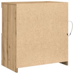 Berkfield Home Sideboard with LED Lights Artisan Oak 60, 5x37x67 cm in Brown - Size: 5 x 37 x 67 cm - thumbnail 8