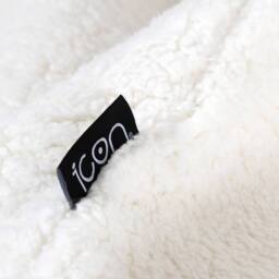 icon Kids Kingston Teddy Berber Fleece Classic Dome Bean Bag in Natural - Size: Medium - thumbnail 6