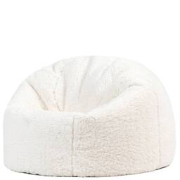icon Kids Kingston Teddy Berber Fleece Classic Dome Bean Bag in Natural - Size: Medium - thumbnail 2