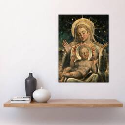 "Artery8 Virgin Mary & Child Painting William Blake Wall Art Poster Print - Size: W18"" x H24""" - thumbnail 4