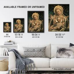 "Artery8 Virgin Mary & Child Painting William Blake Wall Art Poster Print - Size: W18"" x H24""" - thumbnail 3