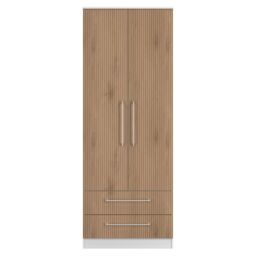 Ready Assembled 2 U Gloucester 2 Door 2 Drawer Wardrobe (Ready Assembled) in White - thumbnail 2