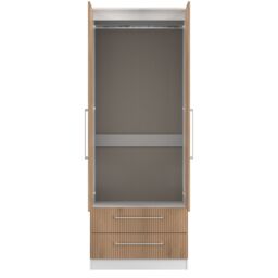 Ready Assembled 2 U Gloucester 2 Door 2 Drawer Wardrobe (Ready Assembled) in White - thumbnail 8