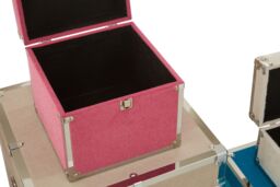 Orsina Set of 6 Multicoloured Square Trunks, Lightweight & Durable Modern Storage Trunks, Wooden Storage Trunks - thumbnail 5