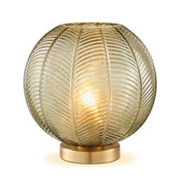 FurnitureboxUK Nadine Small Green Glass Globe Table Lamp - thumbnail 5